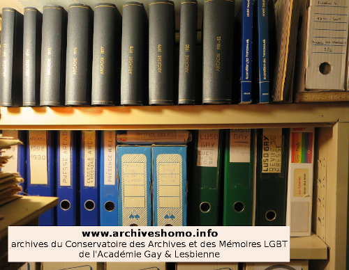 Fonds d'archives Association de Recherches et d'Expression 
        HOmosexuelles (AREHO) Présence au Conservatoire des Archives et Mémoires LGBTQI de l'Académie Gay et Lesbienne
