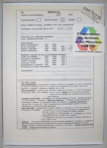 AIDeS Arc-en-Ciel questionnaire m&eacute;dical intrusif