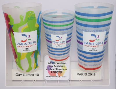 Collection de gobelets Gay Games X - Paris 2018 Collection de gobelets Gay Games 10 - Paris 2018