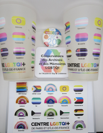 Collection gobelets Centre LGBT de Paris Ile-de-France